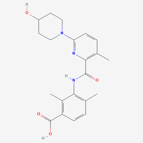 3-[[6-(4-hydroxypiperidin-1-yl)-3-methylpyridine-2-carbonyl]amino]-2,4-dimethylbenzoic acid (CAS: 1529761-15-6) - Related Chemical Product