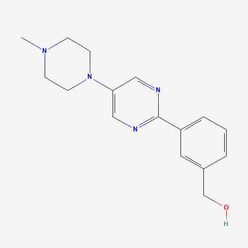 [3-[5-(4-methylpiperazin-1-yl)pyrimidin-2-yl]phenyl]methanol (CAS: 1092568-96-1) - Chemical Structure and Molecular Formula 