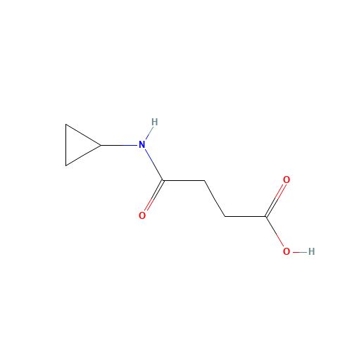 4-(cyclopropylamino)-4-oxobutanoic acid (CAS: 135449-70-6) - Chemical Structure and Molecular Formula 