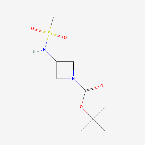 tert-butyl 3-(methanesulfonamido)azetidine-1-carboxylate (CAS: 1146082-05-4) - Chemical Structure and Molecular Formula 