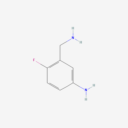 3-(aminomethyl)-4-fluoroaniline (CAS: 771571-82-5) - Chemical Structure and Molecular Formula 