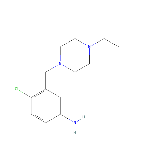4-chloro-3-[(4-propan-2-ylpiperazin-1-yl)methyl]aniline (CAS: 1138471-40-5) - Chemical Structure and Molecular Formula 