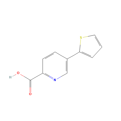 5-thiophen-2-ylpyridine-2-carboxylic acid (CAS: 99568-12-4) - Chemical Structure and Molecular Formula 