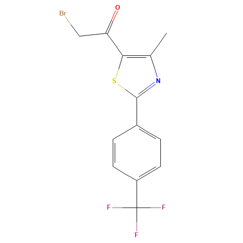 2-bromo-1-[4-methyl-2-[4-(trifluoromethyl)phenyl]-1,3-thiazol-5-yl]ethanone (CAS: 845885-81-6) - Related Chemical Product