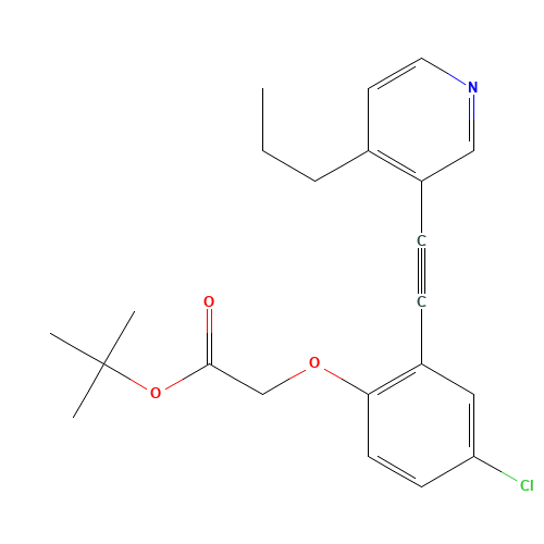 tert-butyl 2-[4-chloro-2-[2-(4-propylpyridin-3-yl)ethynyl]phenoxy]acetate (CAS: 1240287-13-1) - Related Chemical Product