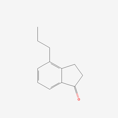 4-propyl-2,3-dihydroinden-1-one (CAS: 125114-91-2) - Chemical Structure and Molecular Formula 