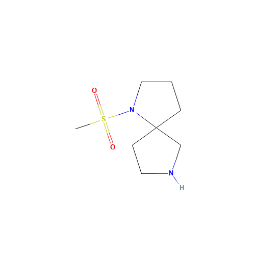 1-methylsulfonyl-1,7-diazaspiro[4.4]nonane (CAS: 1400797-55-8) - Chemical Structure and Molecular Formula 