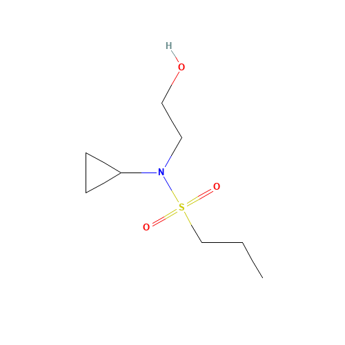 N-cyclopropyl-N-(2-hydroxyethyl)propane-1-sulfonamide (CAS: 1153414-25-5) - Chemical Structure and Molecular Formula 