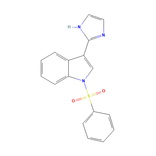 1-(benzenesulfonyl)-3-(1H-imidazol-2-yl)indole (CAS: 1332881-59-0) - Chemical Structure and Molecular Formula 