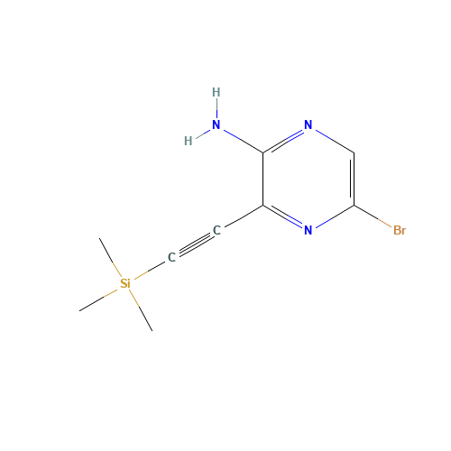 5-bromo-3-(2-trimethylsilylethynyl)pyrazin-2-amine (CAS: 875781-41-2) - Related Chemical Product