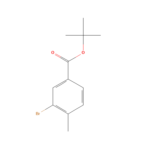 tert-butyl 3-bromo-4-methylbenzoate (CAS: 160952-57-8) - Chemical Structure and Molecular Formula 