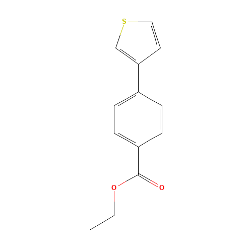 ethyl 4-thiophen-3-ylbenzoate (CAS: 172035-83-5) - Chemical Structure and Molecular Formula 