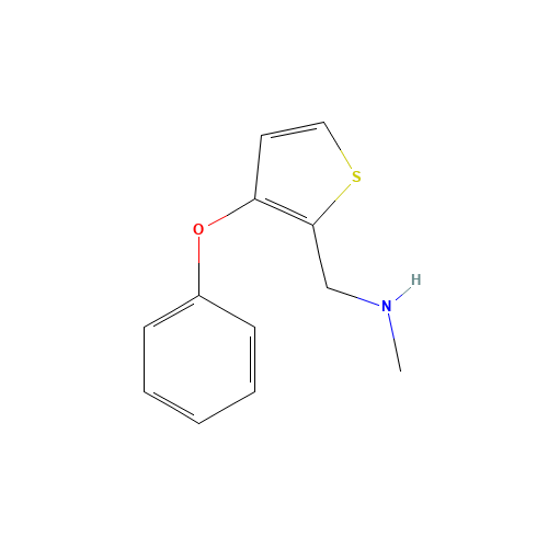N-methyl-1-(3-phenoxythiophen-2-yl)methanamine (CAS: 930111-14-1) - Chemical Structure and Molecular Formula 