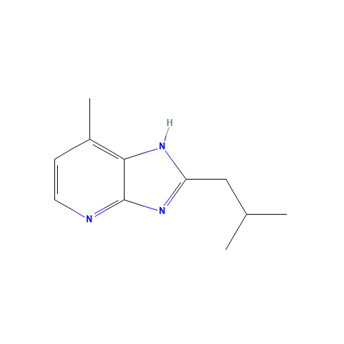 7-methyl-2-(2-methylpropyl)-1H-imidazo[4,5-b]pyridine (CAS: 133240-17-2) - Chemical Structure and Molecular Formula 