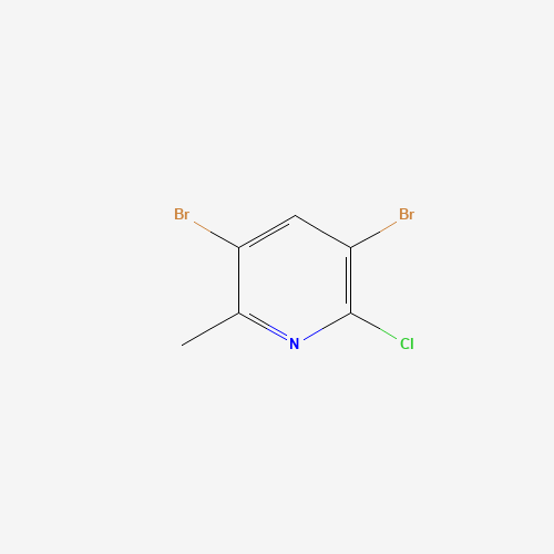 3,5-dibromo-2-chloro-6-methylpyridine (CAS: 1000018-58-5) - Chemical Structure and Molecular Formula 