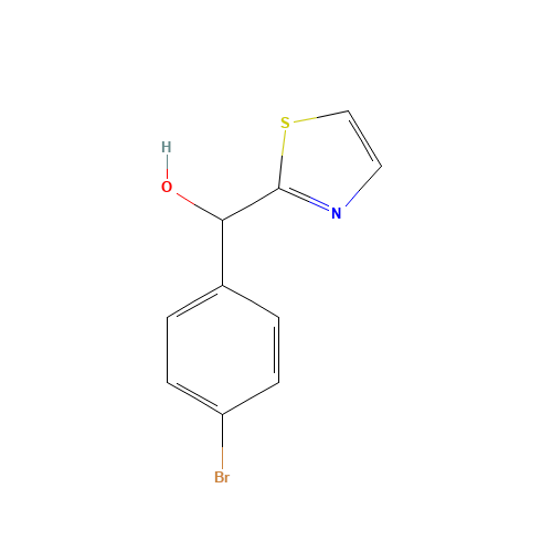 (4-bromophenyl)-(1,3-thiazol-2-yl)methanol (CAS: 356552-30-2) - Chemical Structure and Molecular Formula 