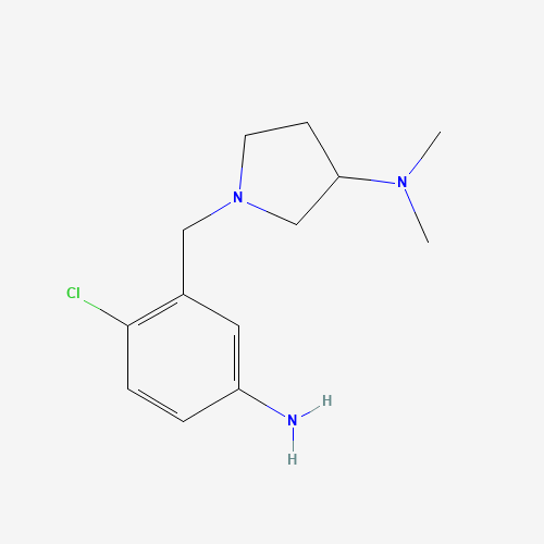 1-[(5-amino-2-chlorophenyl)methyl]-N,N-dimethylpyrrolidin-3-amine (CAS: 1150308-94-3) - Related Chemical Product