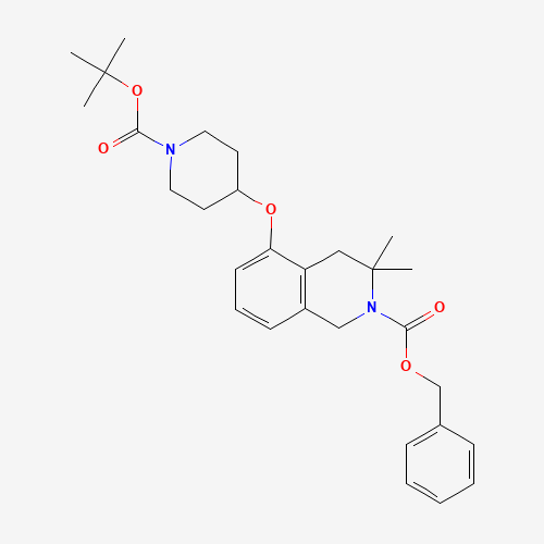 benzyl 3,3-dimethyl-5-[1-[(2-methylpropan-2-yl)oxycarbonyl]piperidin-4-yl]oxy-1,4-dihydroisoquinoline-2-carboxylate (CAS: 1430564-02-5) - Related Chemical Product