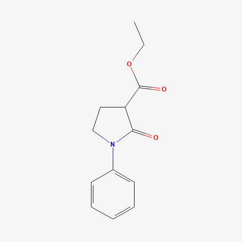 ethyl 2-oxo-1-phenylpyrrolidine-3-carboxylate (CAS: 23421-89-8) - Chemical Structure and Molecular Formula 