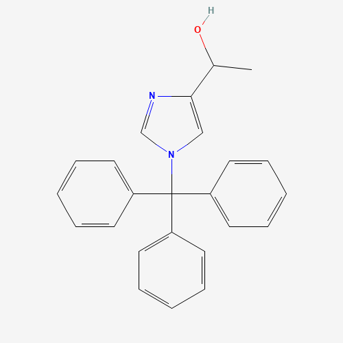 1-(1-tritylimidazol-4-yl)ethanol (CAS: 62256-50-2) - Chemical Structure and Molecular Formula 