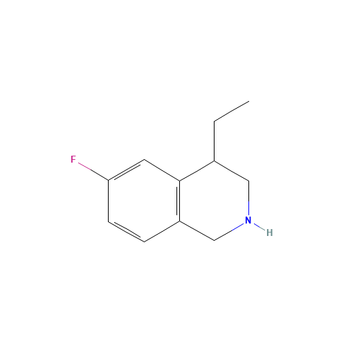 4-ethyl-6-fluoro-1,2,3,4-tetrahydroisoquinoline (CAS: 1243817-06-2) - Chemical Structure and Molecular Formula 