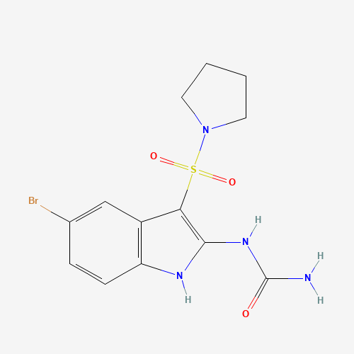 (5-bromo-3-pyrrolidin-1-ylsulfonyl-1H-indol-2-yl)urea (CAS: 918494-16-3) - Related Chemical Product