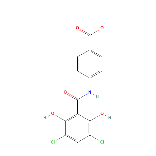methyl 4-[(3,5-dichloro-2,6-dihydroxybenzoyl)amino]benzoate (CAS: 50505-03-8) - Related Chemical Product