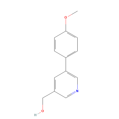 [5-(4-methoxyphenyl)pyridin-3-yl]methanol (CAS: 887974-21-2) - Chemical Structure and Molecular Formula 