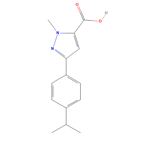 2-methyl-5-(4-propan-2-ylphenyl)pyrazole-3-carboxylic acid (CAS: 852815-01-1) - Related Chemical Product