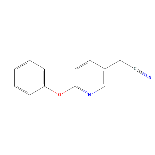 2-(6-phenoxypyridin-3-yl)acetonitrile (CAS: 57958-56-2) - Chemical Structure and Molecular Formula 