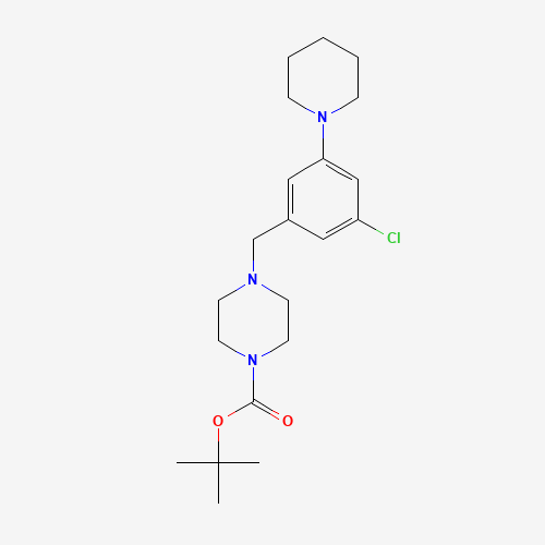 tert-butyl 4-[(3-chloro-5-piperidin-1-ylphenyl)methyl]piperazine-1-carboxylate (CAS: 1460033-76-4) - Related Chemical Product