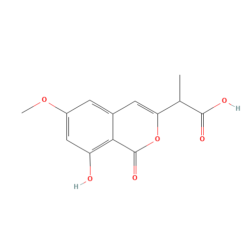 2-(8-hydroxy-6-methoxy-1-oxoisochromen-3-yl)propanoic acid (CAS: 181427-78-1) - Related Chemical Product