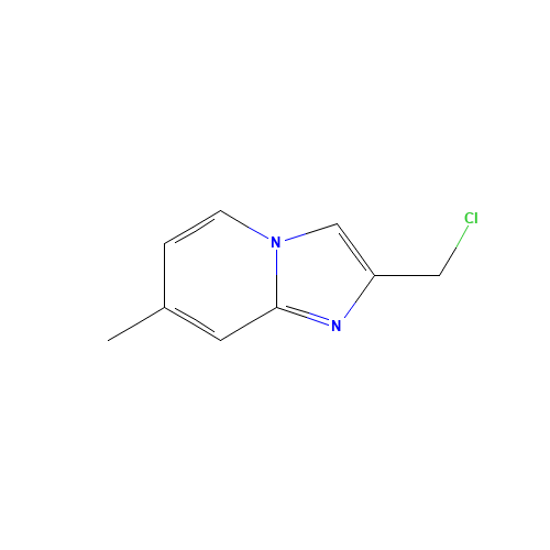 2-(chloromethyl)-7-methylimidazo[1,2-a]pyridine (CAS: 118000-41-2) - Chemical Structure and Molecular Formula 