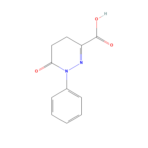 6-oxo-1-phenyl-4,5-dihydropyridazine-3-carboxylic acid (CAS: 33548-33-3) - Chemical Structure and Molecular Formula 