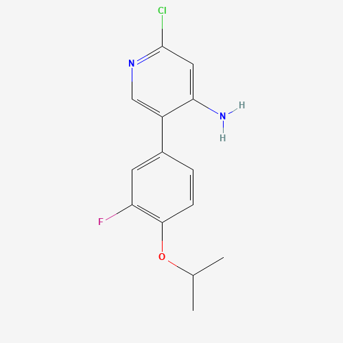 2-chloro-5-(3-fluoro-4-propan-2-yloxyphenyl)pyridin-4-amine (CAS: 1354288-40-6) - Chemical Structure and Molecular Formula 