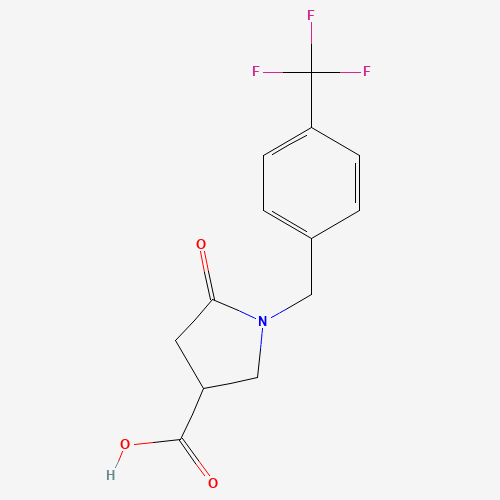 5-oxo-1-[[4-(trifluoromethyl)phenyl]methyl]pyrrolidine-3-carboxylic acid (CAS: 253178-82-4) - Related Chemical Product