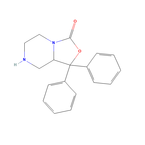 1,1-diphenyl-6,7,8,8a-tetrahydro-5H-[1,3]oxazolo[3,4-a]pyrazin-3-one (CAS: 847555-93-5) - Chemical Structure and Molecular Formula 
