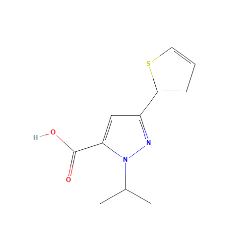 2-propan-2-yl-5-thiophen-2-ylpyrazole-3-carboxylic acid (CAS: 1012879-59-2) - Related Chemical Product