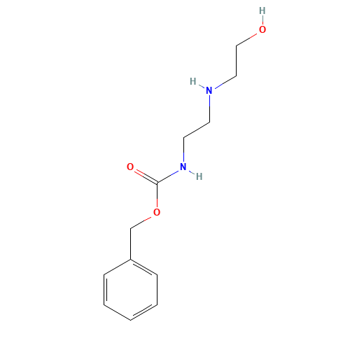 benzyl N-[2-(2-hydroxyethylamino)ethyl]carbamate (CAS: 3560-45-0) - Chemical Structure and Molecular Formula 