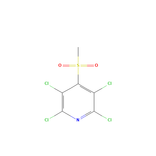 2,3,5,6-tetrachloro-4-methylsulfonylpyridine (CAS: 13108-52-6) - Chemical Structure and Molecular Formula 
