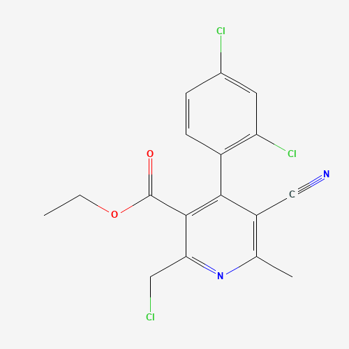 ethyl 2-(chloromethyl)-5-cyano-4-(2,4-dichlorophenyl)-6-methylpyridine-3-carboxylate (CAS: 915297-07-3) - Related Chemical Product