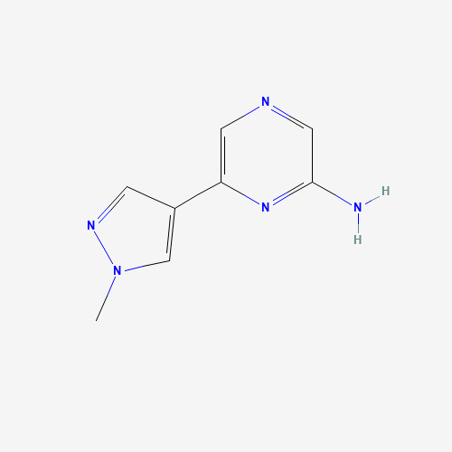 6-(1-methylpyrazol-4-yl)pyrazin-2-amine (CAS: 1454654-39-7) - Chemical Structure and Molecular Formula 