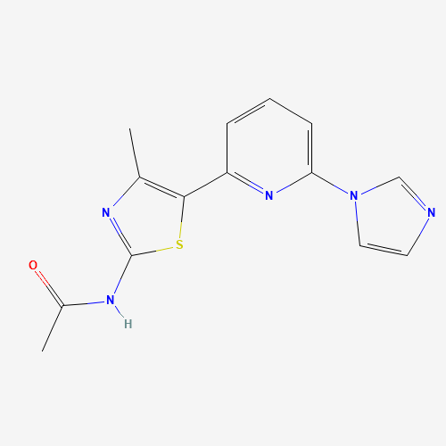 N-[5-(6-imidazol-1-ylpyridin-2-yl)-4-methyl-1,3-thiazol-2-yl]acetamide (CAS: 1163706-76-0) - Related Chemical Product