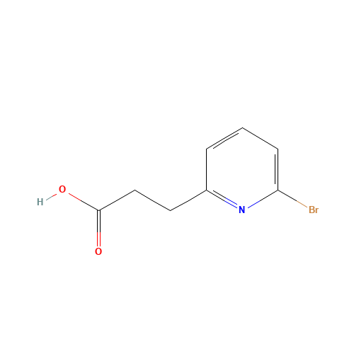 3-(6-bromopyridin-2-yl)propanoic acid (CAS: 165105-40-8) - Chemical Structure and Molecular Formula 
