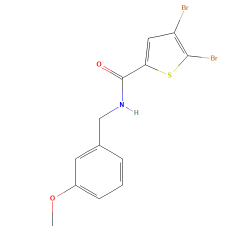 4,5-dibromo-N-[(3-methoxyphenyl)methyl]thiophene-2-carboxamide (CAS: 862698-95-1) - Related Chemical Product
