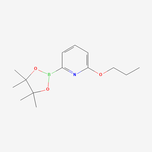 2-propoxy-6-(4,4,5,5-tetramethyl-1,3,2-dioxaborolan-2-yl)pyridine (CAS: 1309982-31-7) - Chemical Structure and Molecular Formula 