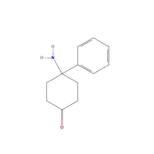 4-amino-4-phenylcyclohexan-1-one (CAS: 95261-39-5) - Chemical Structure and Molecular Formula 