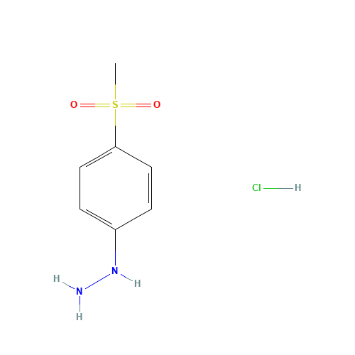 (4-methylsulfonylphenyl)hydrazine;hydrochloride (CAS: 17852-67-4) - Chemical Structure and Molecular Formula 