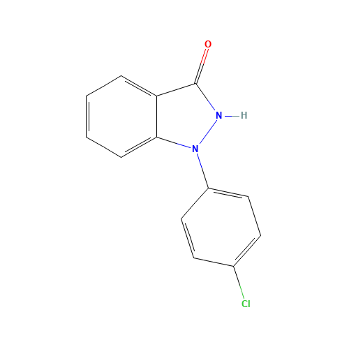 1-(4-chlorophenyl)-2H-indazol-3-one (CAS: 28561-79-7) - Chemical Structure and Molecular Formula 