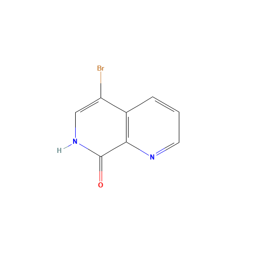 5-bromo-7H-1,7-naphthyridin-8-one (CAS: 67967-14-0) - Chemical Structure and Molecular Formula 